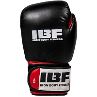 Iron Body Fitness Sport Series 8oz Boxing Gloves - Black/Red