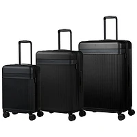 Champs Onyx Collection 3-Piece Hard Side Expandable Luggage Set - Black