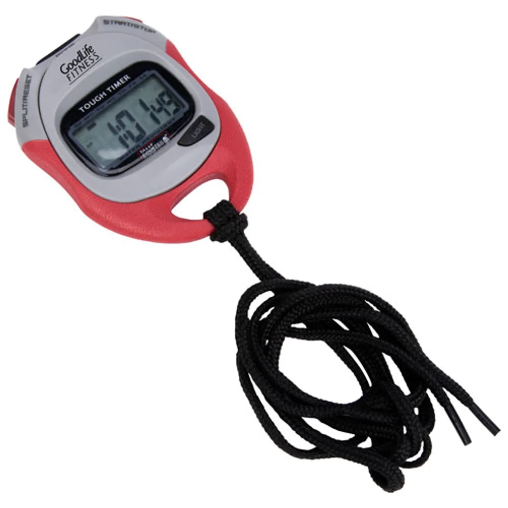 GoodLife Tough Timer Stopwatch (GL4413RE) - Red/Grey