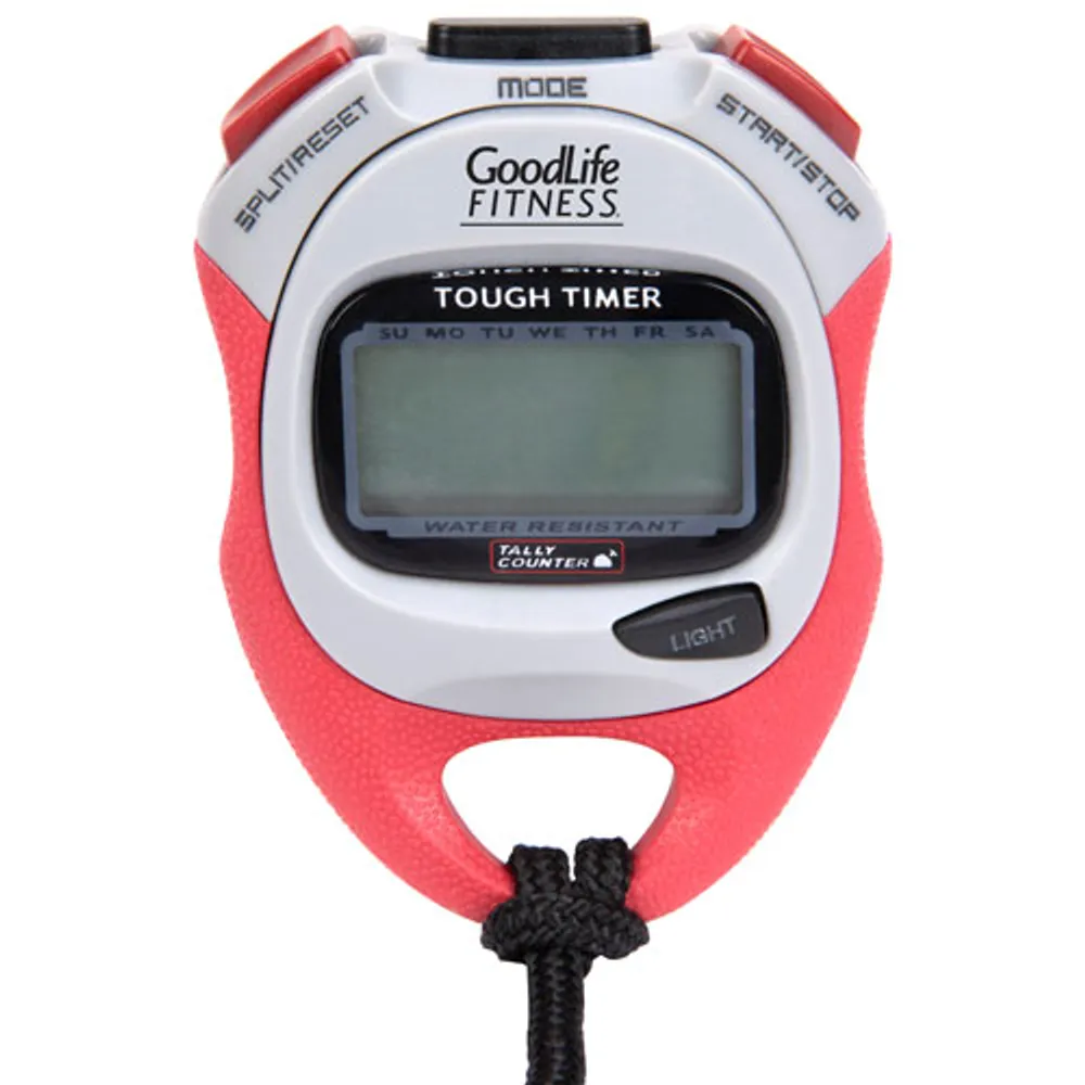 GoodLife Tough Timer Stopwatch (GL4413RE) - Red/Grey