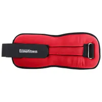 Econofitness Adjustable Comfort Fit Ankle & Wrist Weights - 2 lb - Red/Black