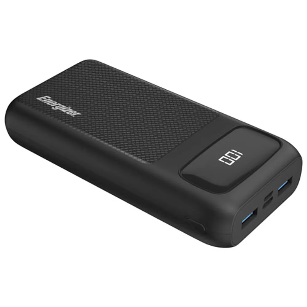 Energizer 20000 mAh USB-A/USB-C Ultimate Power Bank - Black/White