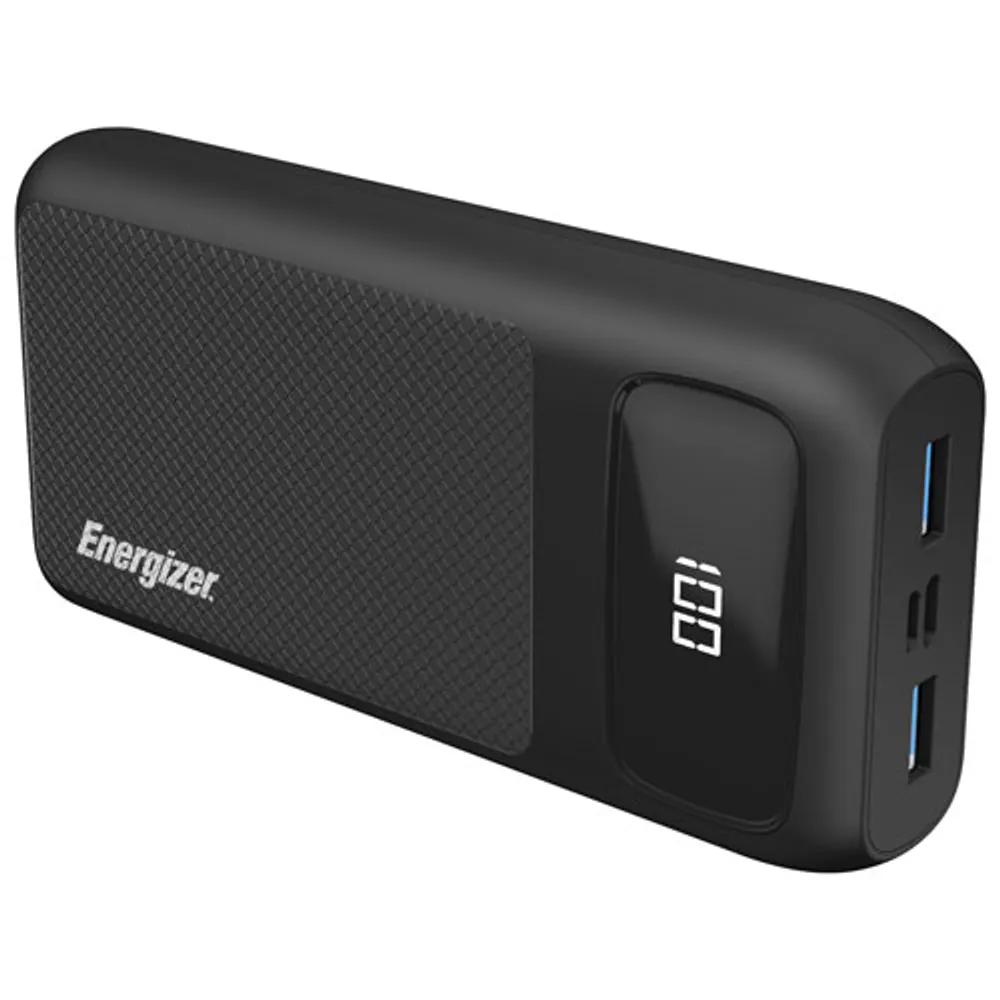 Energizer 20000 mAh USB-A/USB-C Ultimate Power Bank - Black/White