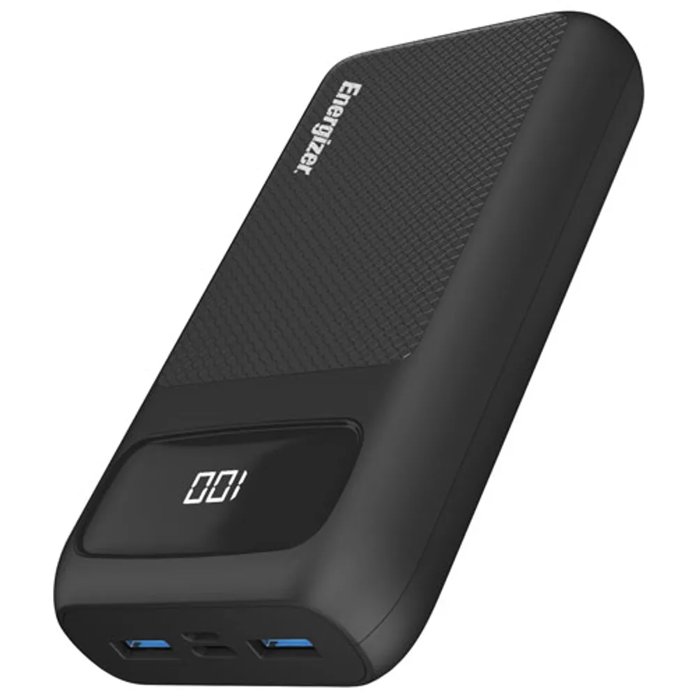 Energizer 20000 mAh USB-A/USB-C Ultimate Power Bank - Black/White