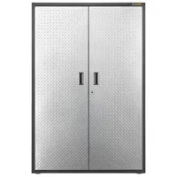 Gladiator Heavy Duty Welded Steel Office Storage Cabinet (GAJG48KDYG) - Silver Tread