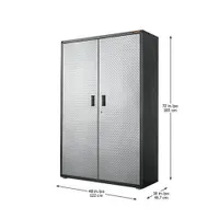 Gladiator Heavy Duty Welded Steel Office Storage Cabinet (GAJG48KDYG) - Silver Tread