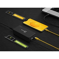 Chargeur à 3 ports USB-C PD de 108 W Super Charger de j5create (JUP34108)