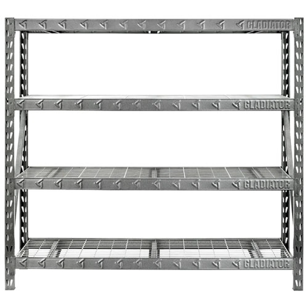 Gladiator Rack Shelving Unit (GARS774SZG) - Hammered Granite