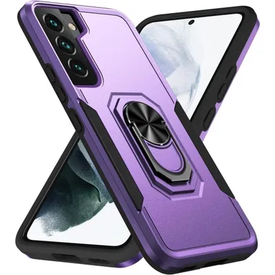 Samsung Galaxy S22 Plus Case, Heavy Duty Rugged Tough Double-Layer with 360 Degrees Rotating Finger Ring Stand