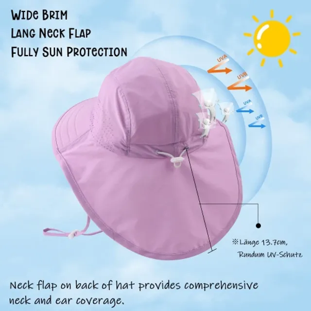 GENERIC Waterproof Sun Hat Women Man UV Protection Hats with Neck
