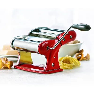 Imperia Pasta Maker Machine - Heavy Duty Steel Construction w Easy Lock  Dial and Wood Grip Handle- Model 150 Made in Italy 
