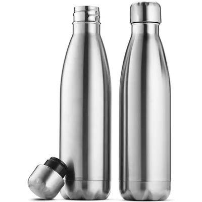 Triple Insulated Stainless Steel Water Bottle (set of 2) 17 Ounce, Sleek Insulated Water Bottles, Keeps Hot and Cold,
