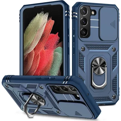 Case for Galaxy S22 Plus,Silicone Heavy-Duty Tough Rugged Lightweight Shockproof with Bracket Bumper Cover
