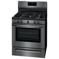 Frigidaire 30" 5.0 Cu. Ft. Self-Clean 5-Burner Freestanding Gas Range (FFGF3054TD) - Black Stainless Steel