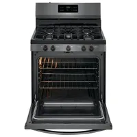 Frigidaire 30" 5.0 Cu. Ft. Self-Clean 5-Burner Freestanding Gas Range (FFGF3054TD) - Black Stainless Steel