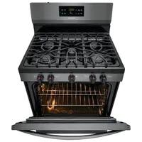 Frigidaire 30" 5.0 Cu. Ft. Self-Clean 5-Burner Freestanding Gas Range (FFGF3054TD) - Black Stainless Steel