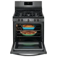 Frigidaire 30" 5.0 Cu. Ft. Self-Clean 5-Burner Freestanding Gas Range (FFGF3054TD) - Black Stainless Steel