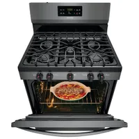 Frigidaire 30" 5.0 Cu. Ft. Self-Clean 5-Burner Freestanding Gas Range (FFGF3054TD) - Black Stainless Steel