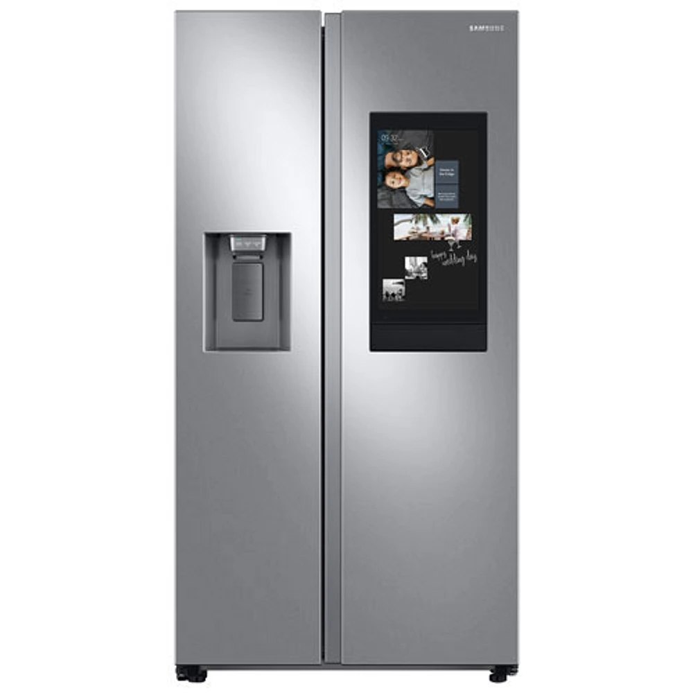 Boîte ouverte - Réfrigérateur 21,5 pi³ 36 po Family Hub de Samsung (RS22T5561SR/AA) - Acier inoxydable - Parfait état