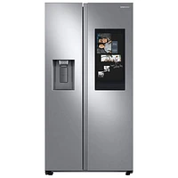 Boîte ouverte - Réfrigérateur 21,5 pi³ 36 po Family Hub de Samsung (RS22T5561SR/AA) - Acier inoxydable - Parfait état