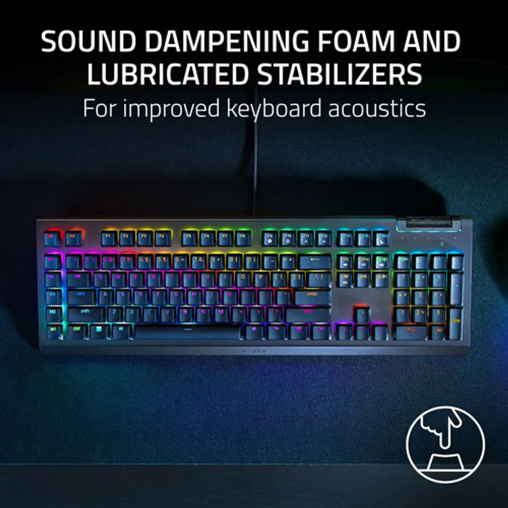 Razer BlackWidow V4 X Mechanical Gaming Keyboard with Chroma RGB - Black