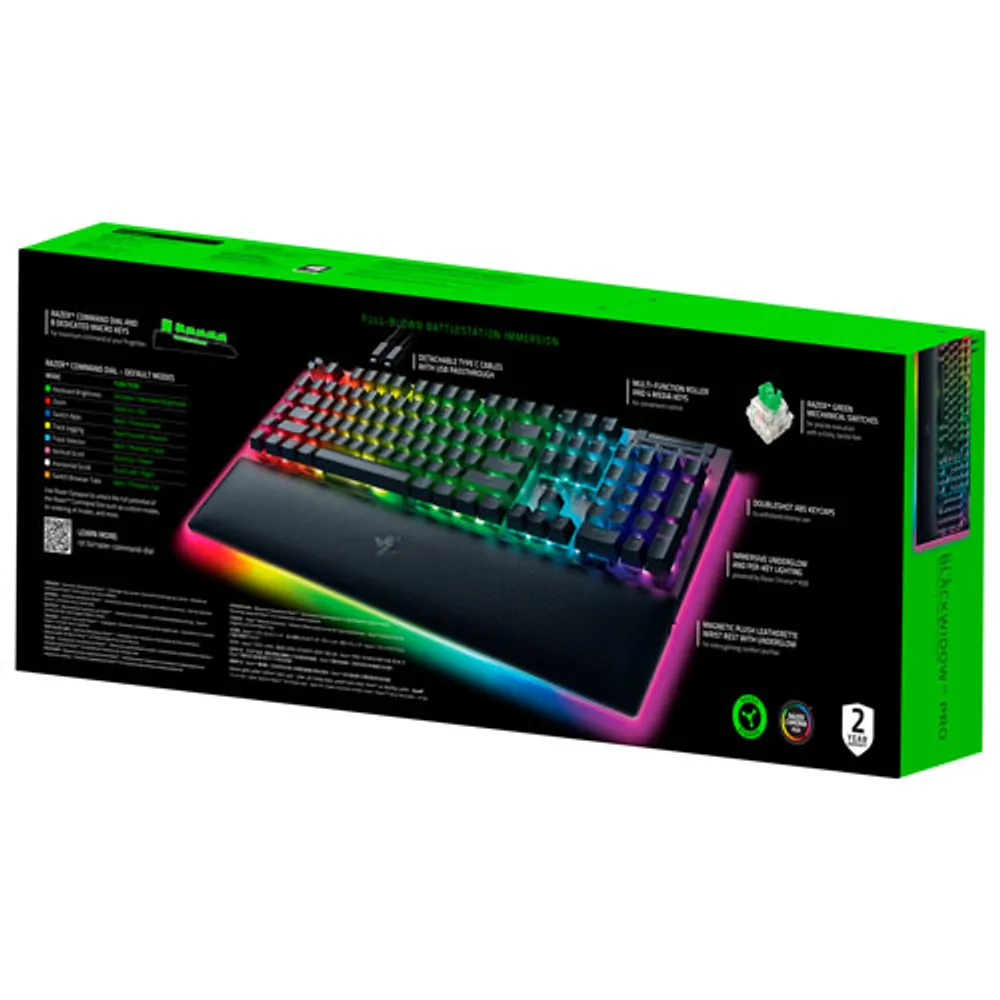 Razer BlackWidow V4 Pro Backlit Mechanical Full-Size Gaming Keyboard