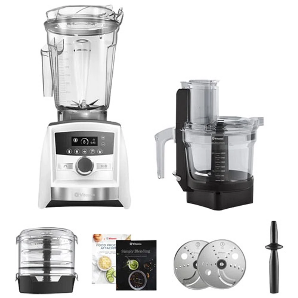 Mélangeur sur socle de 1500 W 2,83 L A3500 SmartPrep de Vitamix - Blanc