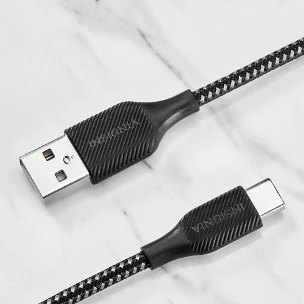 Insignia 1.8m (6 ft.) USB-C to USB-A Braided Cable (NS-MCA621C-C) - Only at Best Buy