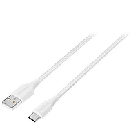 Câble tissé USB-C à USB-A de 1,8 m (6 pi) d'Insignia (NS-MCAW621C-C) - Blanc - Exclusivité de Best Buy