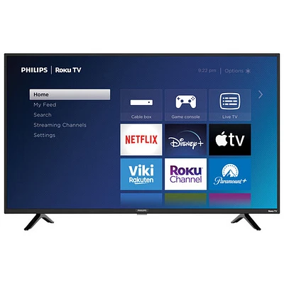 Téléviseur intelligent Roku HDR DEL HD 1080p à rétroéclairage direct de 43 po de Philips (43PFL4775/F6) - 2023