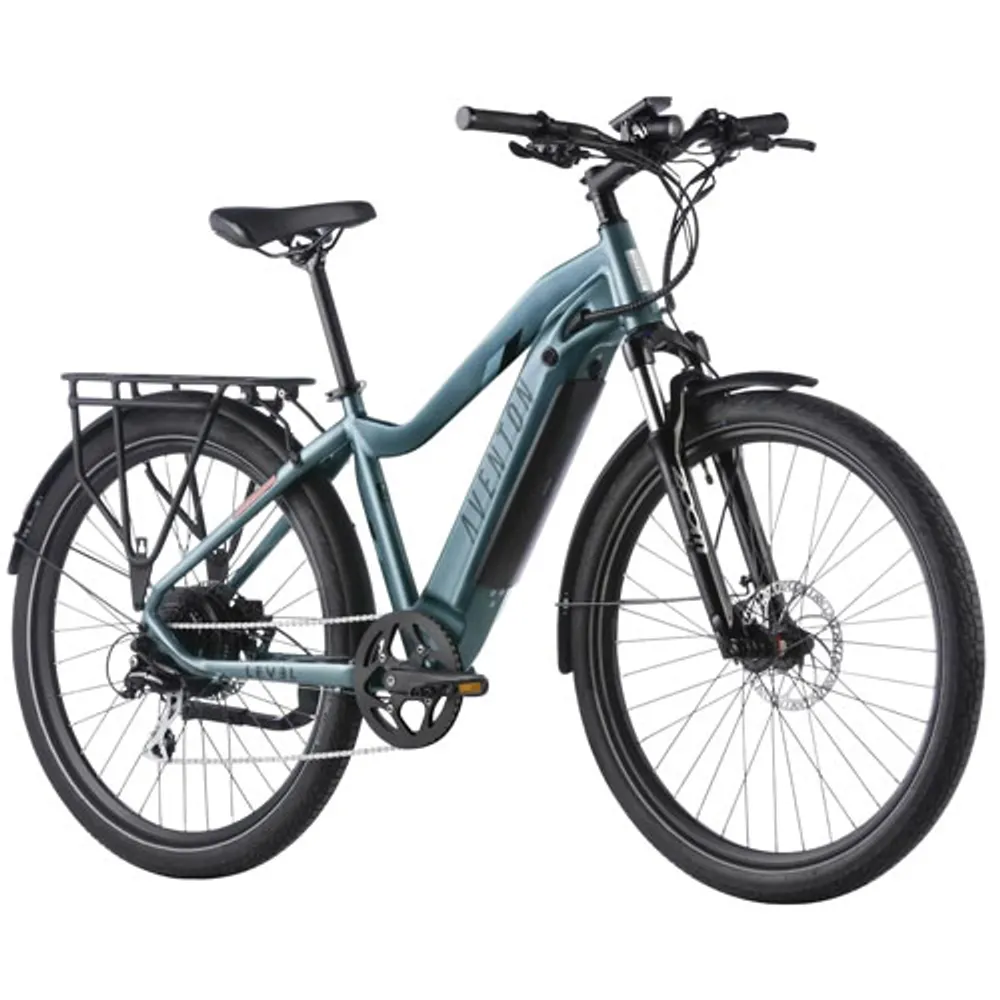 Aventon Level.2 500W Electric City Bike with up to 96km Battery Life - Medium - Glacier