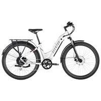 Aventon Level.2 Step-Through 500W Electric City Bike with up to 96km Battery Range - Small/Medium - Polar