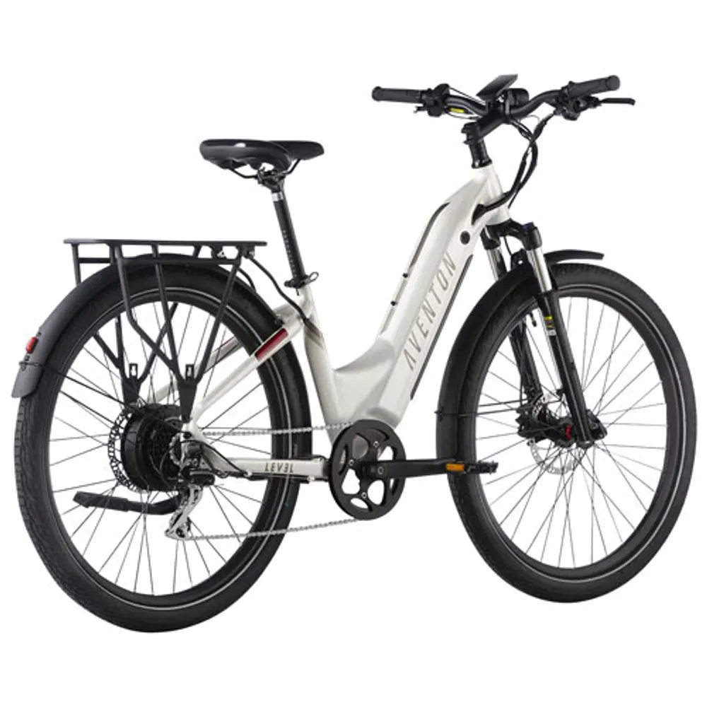 Aventon Level.2 Step-Through 500W Electric City Bike with up to 96km Battery Range - Small/Medium - Polar