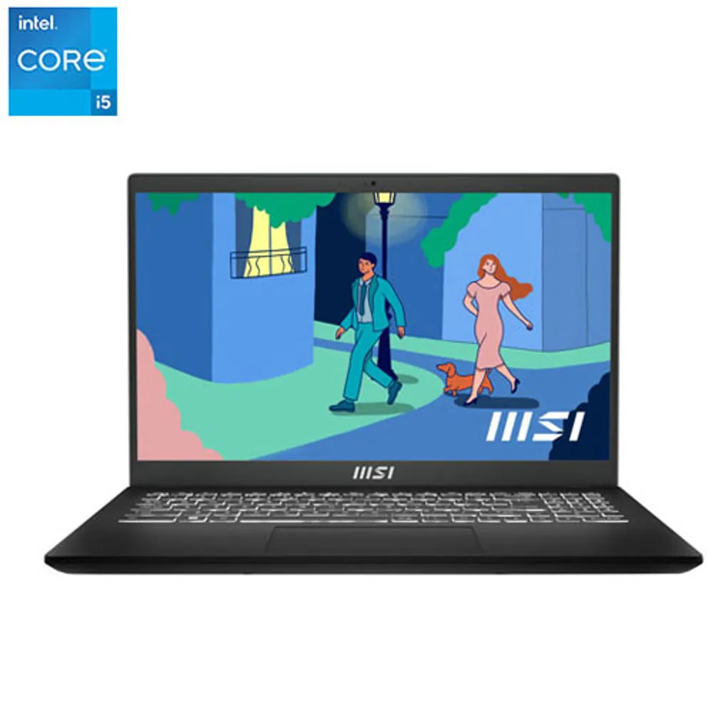 MSI Modern 15 B12M 15.6" Laptop - Black (Intel Core i5-1235U/512GB SSD/16GB RAM/Windows 11)