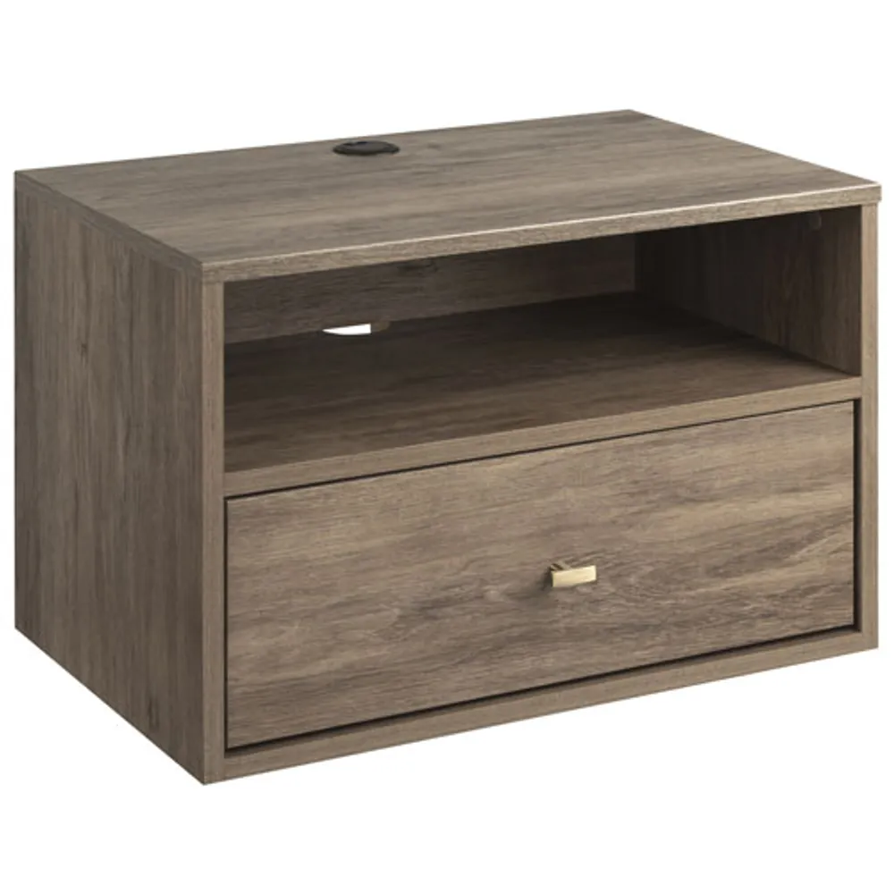 Floating Transitional 1-Drawer Nightstand - Set of 2