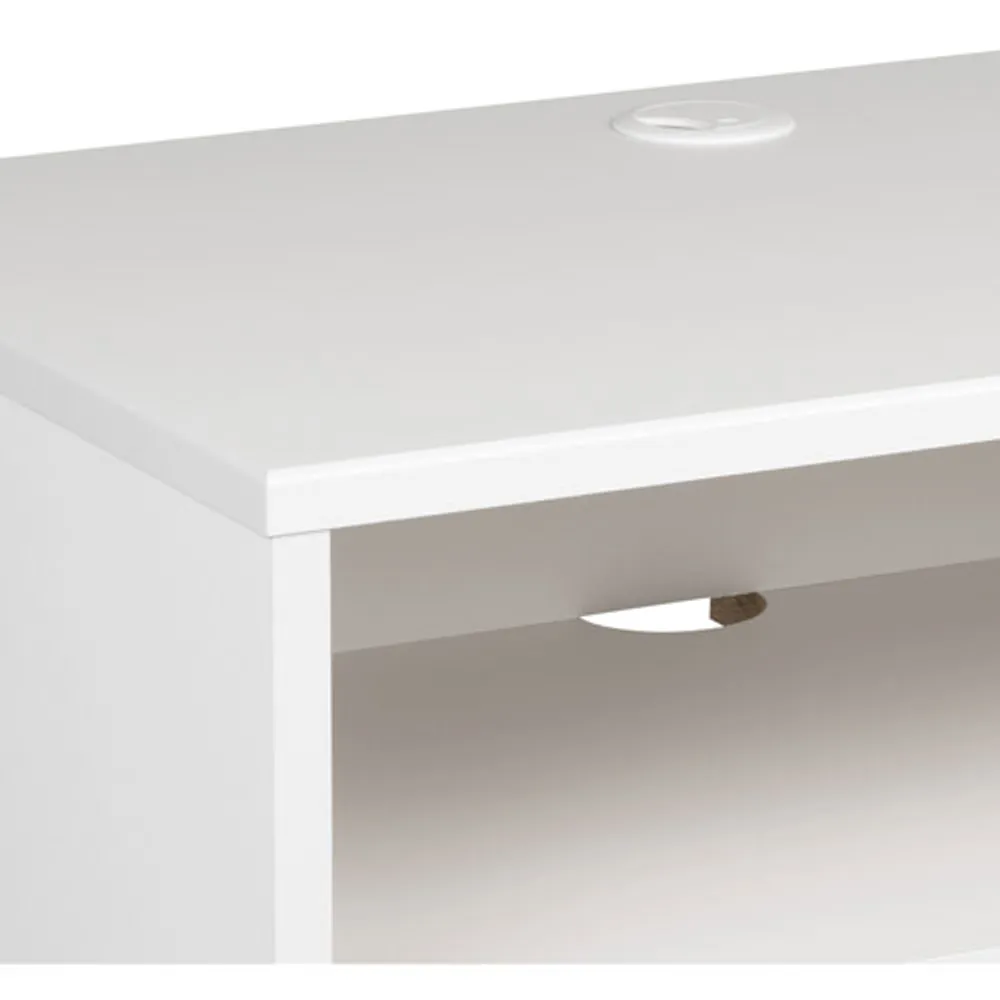 Floating Transitional 1-Drawer Nightstand - Set of 2 - White