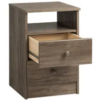 Astrid Rustic Country 2-Drawer Nightstand - Drifted Grey