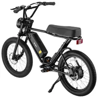 SWFT Zip X 500W Electric Fat Tire Motorcycle-Style Bike with up to 59.5km Battery Life - Black - Only at Best Buy