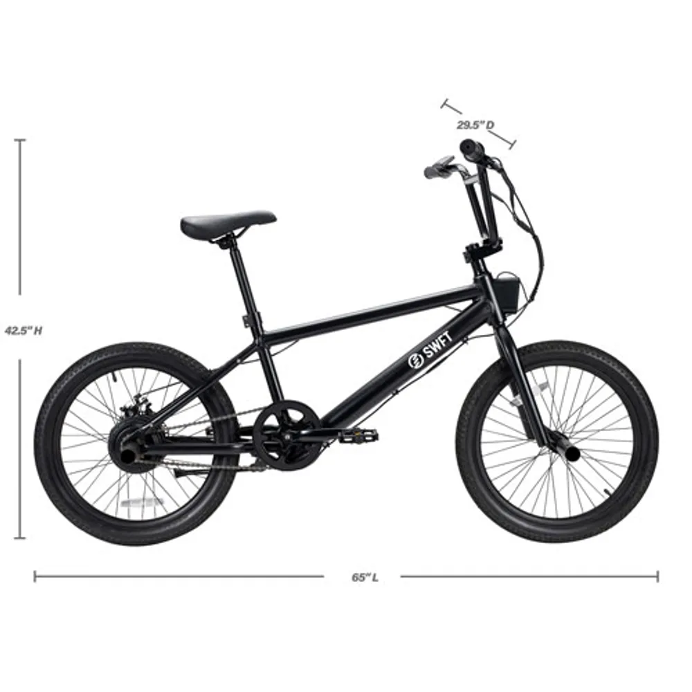 SWFT BMX Electric Bike 350W with up to 56.3km Battery Life - Black - Only at Best Buy