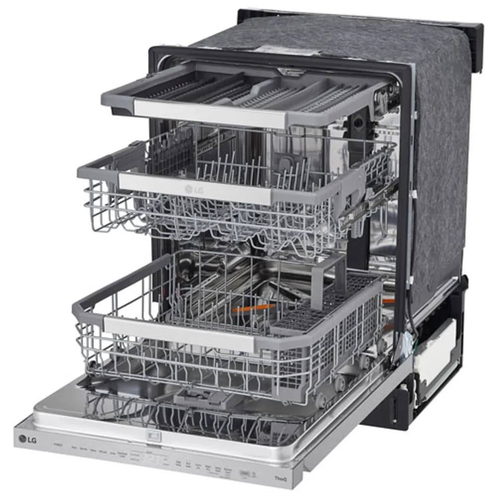 LG 24" 44dB Built-In Dishwasher with Third Rack (LDPM6762S) - Smudge Resistant Stainless Steel