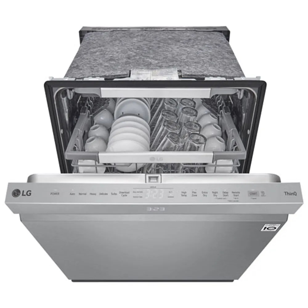 LG 24" 44dB Built-In Dishwasher with Third Rack (LDPM6762S) - Smudge Resistant Stainless Steel