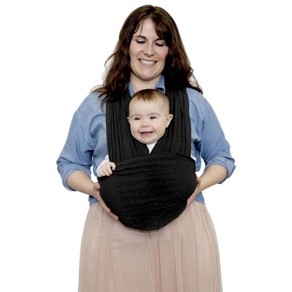 bbluv Chimparoo Snüg Reversible Baby Wrap Carrier - Size 1 (Xsmall/Medium) - Black