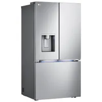 LG 36" 26 cu. ft. Smart Counter-Depth MAX French Door Refrigerator with Four Types of Ice - Stainless Steel