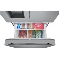 LG 36" 26 cu. ft. Smart Counter-Depth MAX French Door Refrigerator with Four Types of Ice - Stainless Steel