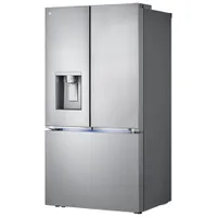 LG 36" 26 cu. ft. Smart Counter-Depth MAX French Door Refrigerator with Four Types of Ice - Stainless Steel