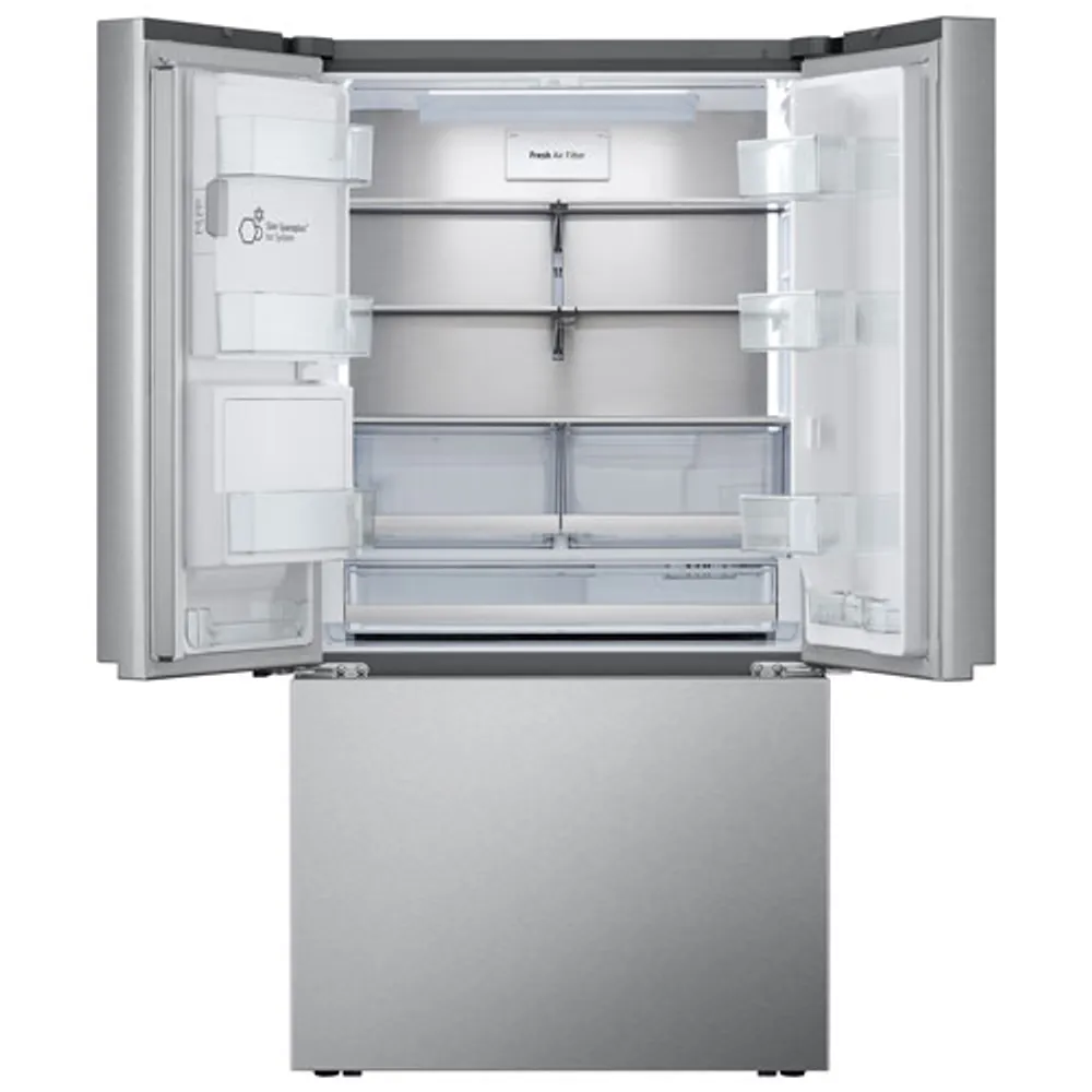 LG 36" 26 cu. ft. Smart Counter-Depth MAX French Door Refrigerator with Four Types of Ice - Stainless Steel