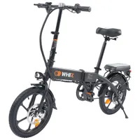 Gyrocopters Whiz 350W Cargo Foldable Compact Electric Bike (Up to 67km Battery Range / 25km/h Top Speed) - Black - Only at Best Buy