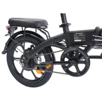 Gyrocopters Whiz 350W Cargo Foldable Compact Electric Bike (Up to 67km Battery Range / 25km/h Top Speed) - Black - Only at Best Buy