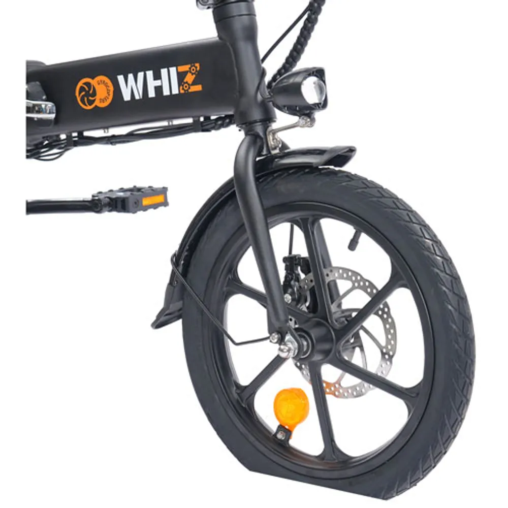 Gyrocopters Whiz 350W Cargo Foldable Electric Bike (Up to 40km Battery Range / 25km/h Top Speed) - Black