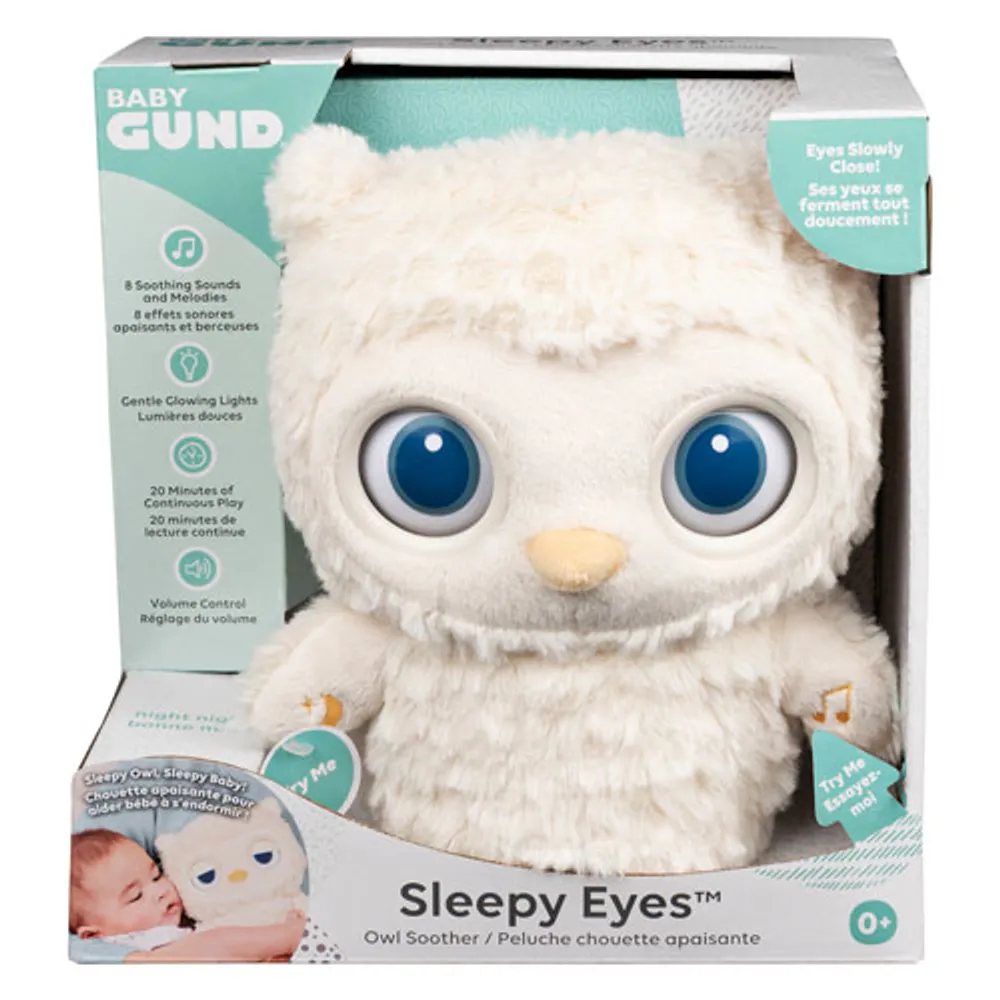 GUND 8" Sleepy Eyes Owl Soother Animated Plush